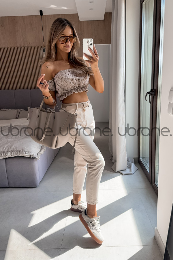 SPODNIE PERFECT JEANS PREMIUM BEŻOWE 2