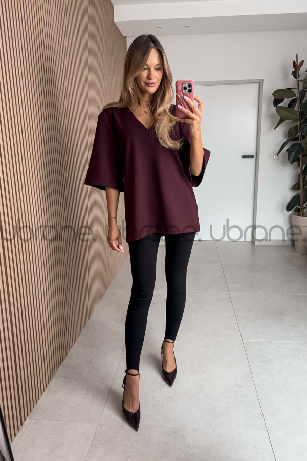 T SHIRT KALA OVERSIZE BORDO