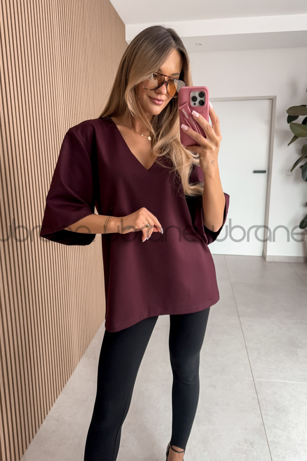 T SHIRT KALA OVERSIZE BORDO 1