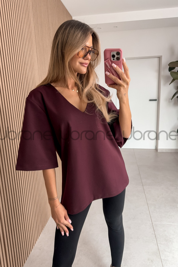 T SHIRT KALA OVERSIZE BORDO 4