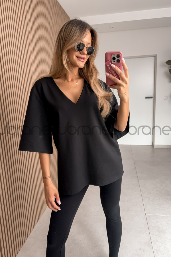 T SHIRT KALA OVERSIZE CZARNY