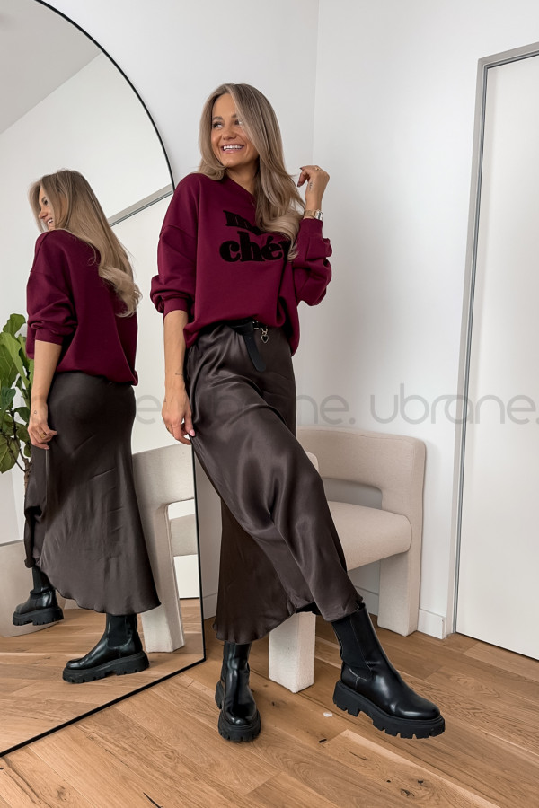 BLUZA MON CHERI BORDOWA 5