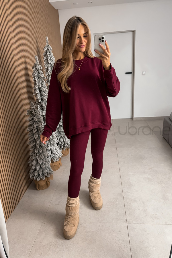 BLUZA LANA LONG BORDO 1