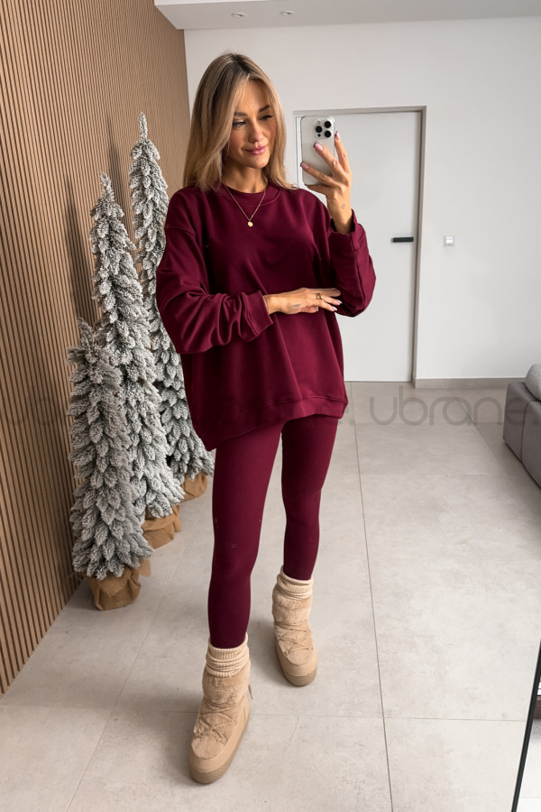 BLUZA LANA LONG BORDO 4