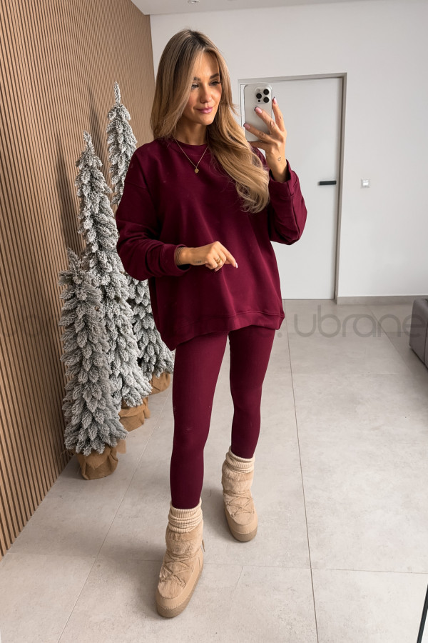 BLUZA LANA LONG BORDO 6