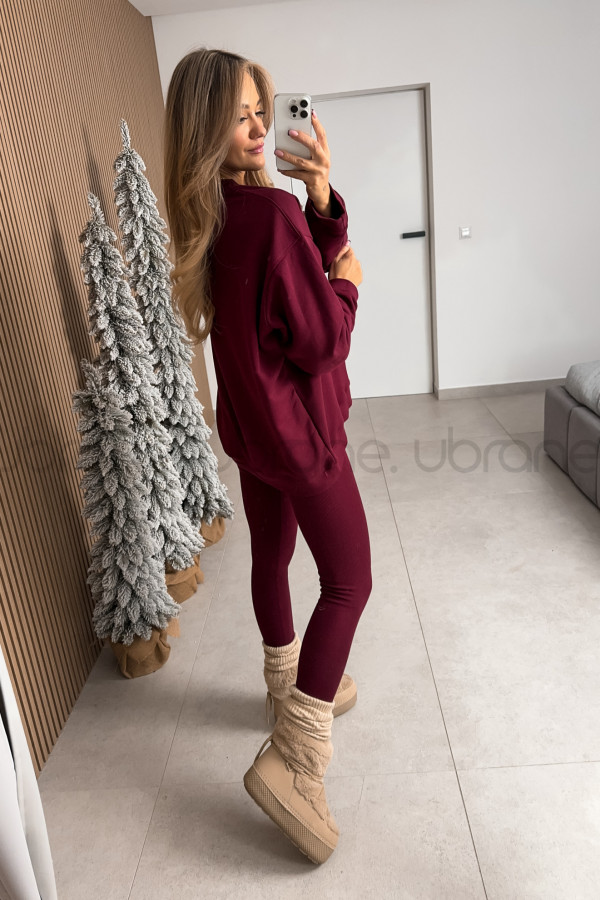 BLUZA LANA LONG BORDO 7