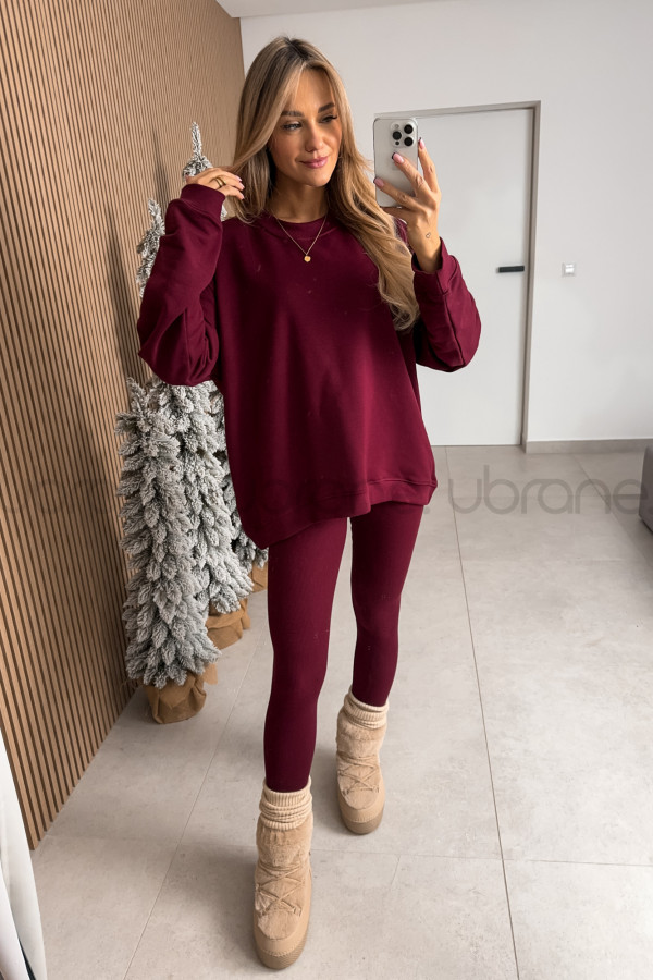 BLUZA LANA LONG BORDO 8