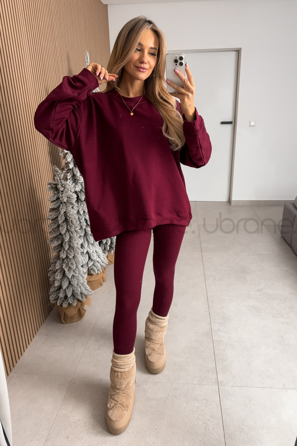 BLUZA LANA LONG BORDO 9