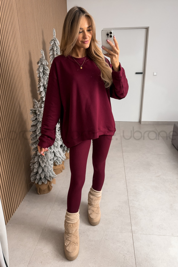 BLUZA LANA LONG BORDO 10