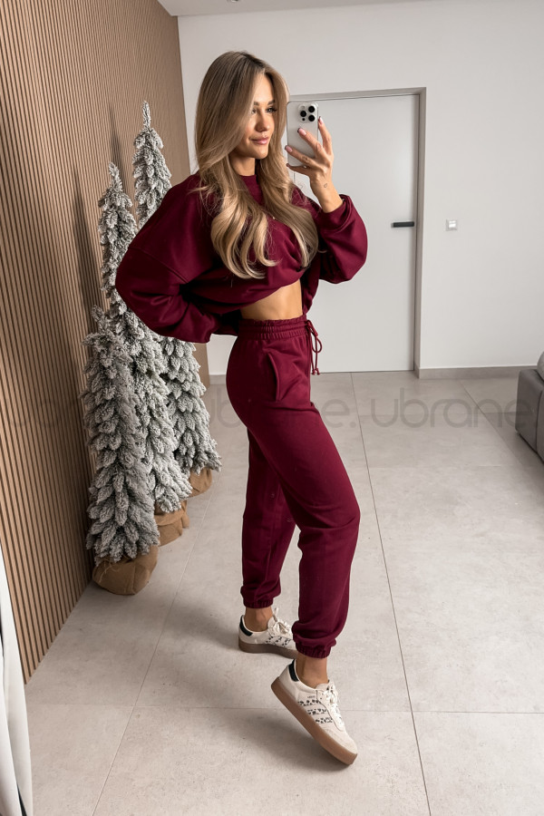 SPODNIE LIO DRESOWE TYPU JOGGER BORDO 4