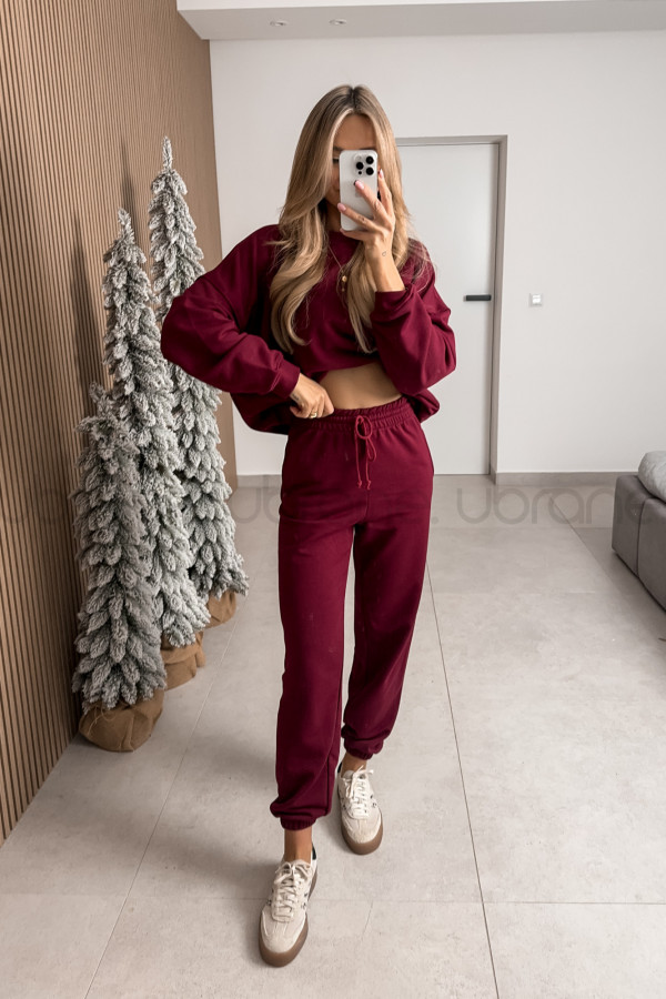 SPODNIE LIO DRESOWE TYPU JOGGER BORDO 5