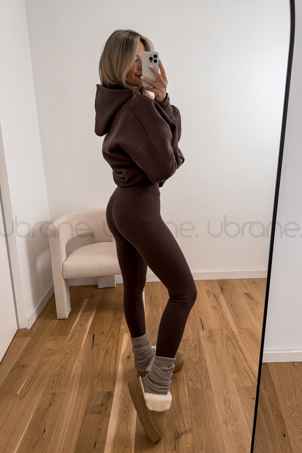 LEGGINSY LANA CZEKOLADA