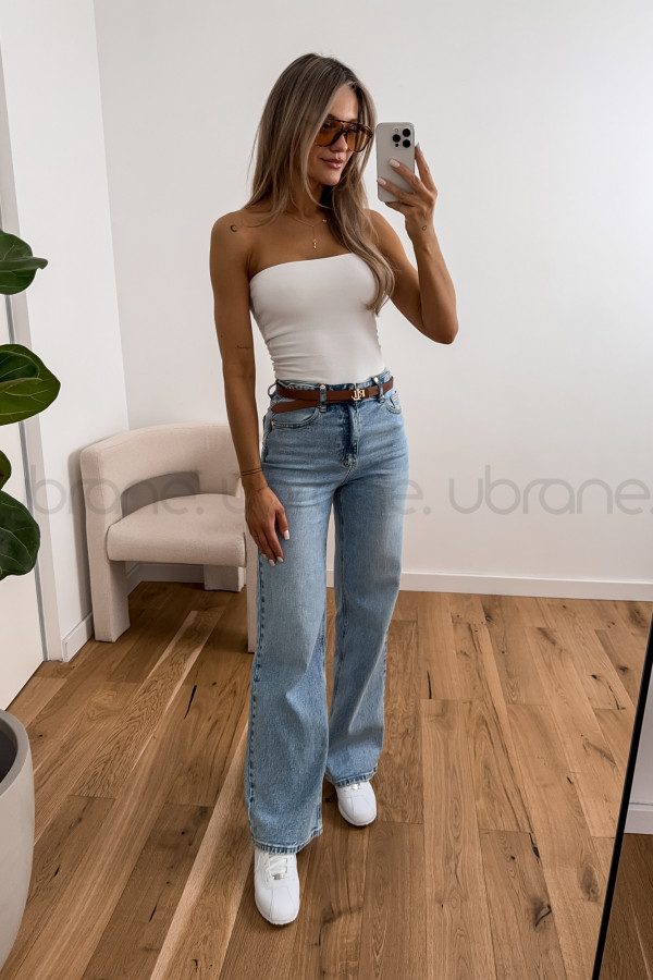 SPODNIE MANILA JEANS WIDE LEG NIEBIESKIE 3