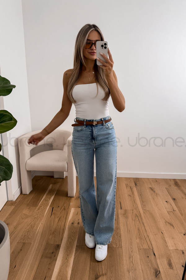 SPODNIE MANILA JEANS WIDE LEG NIEBIESKIE 11